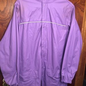 Purple lands end raincoat, non smoking household